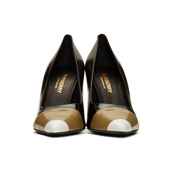 NIB Burberry Annalise Cap Toe Leather Pumps - Picture 5 of 12